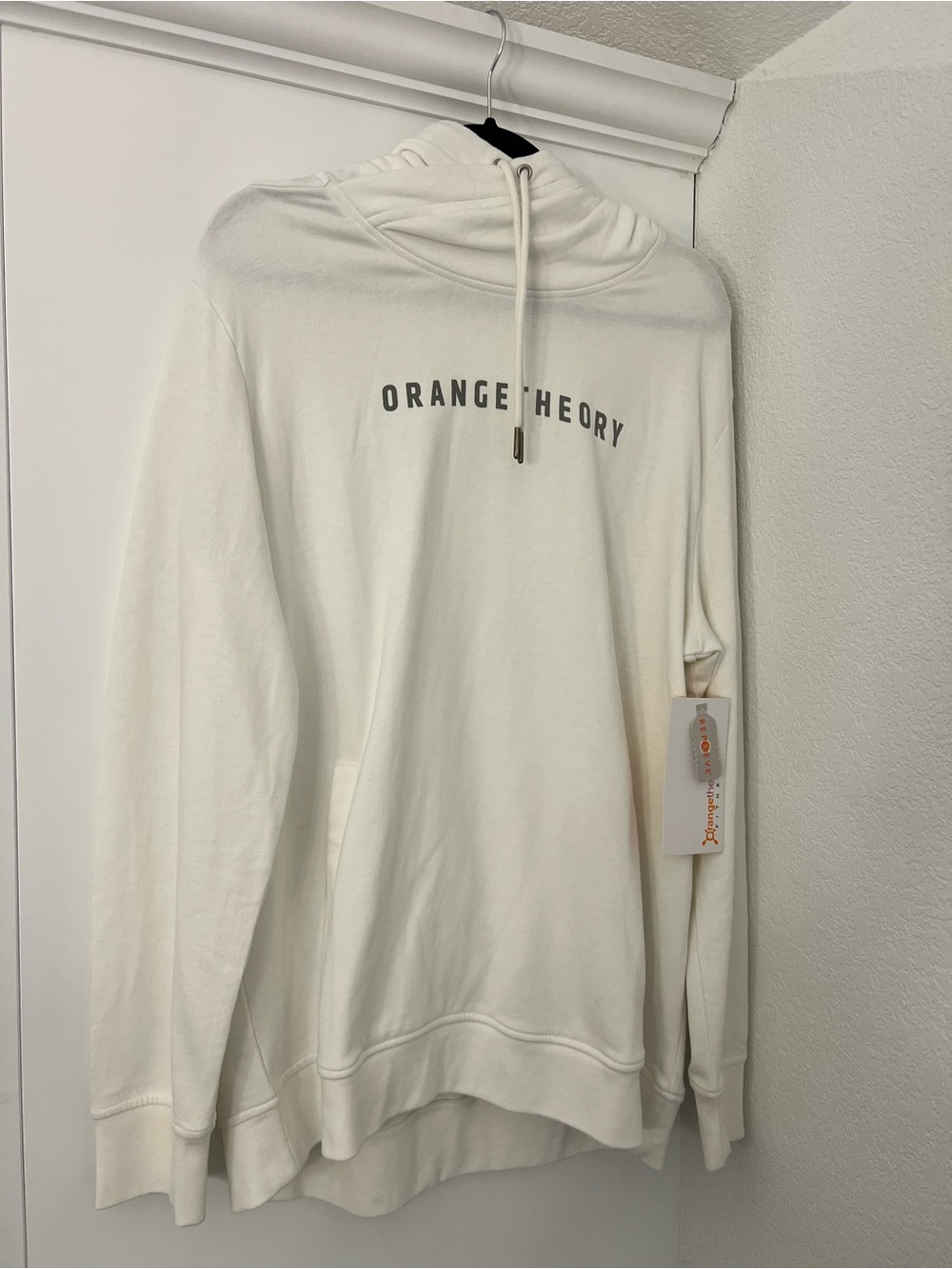 OrangeTheory Fitness Unisex White Logo Hoodie Sweatshirt - Lightweight XL Size